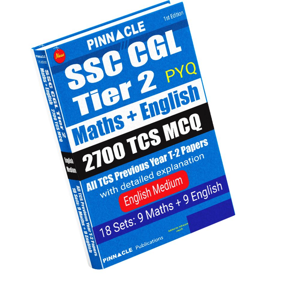 SSC CGL Tier 2 PYQ (Math+ English) 2700 TCS MCQ: 18 sets (9 math+9 english) with detailed explanation English medium 